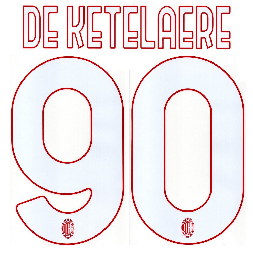 2022-23 AC MILAN NAMESET HOME DE KETELAERE 90 - La Campionessa - Maglie da  Calcio da Tutto il Mondo