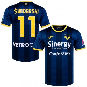 2023-2024 HELLAS VERONA FC HOME SHIRT JOMA SWIDERSKI 11 (L)