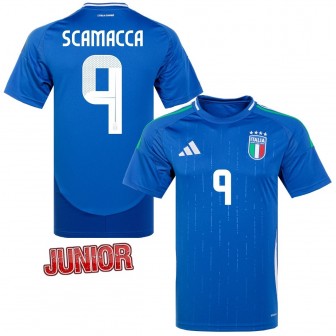 ADIDAS - 2024-25 ITALY FIGC HOME SHIRT KIDS SCAMACCA 9