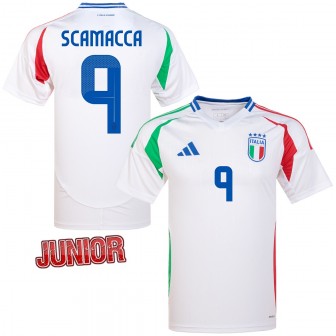 ADIDAS - 2024-25 ITALY FIGC AWAY SHIRT KIDS SCAMACCA 9