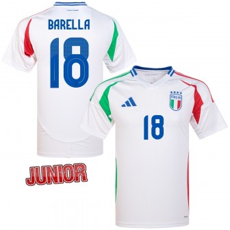 ADIDAS - 2024-25 ITALY FIGC AWAY SHIRT KIDS BARELLA 18