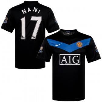 2009-10 MANCHESTER UNITED FC AWAY SHIRT NANI 17 (L) new with tags