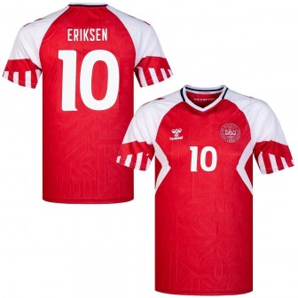 hummel - 2023-24 Denmark home shirt Eriksen 10 (L)