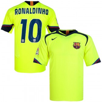 nike 2004-05 fc barcelona away shirt ronaldinho 10 (M) 10/10