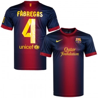 nike- 2012-13  fc barcelona home shirt fabregas 4 (M) 10/10