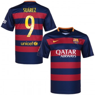 nike 2015-16 Fc Barcelona home shirt suarez 9 (M) 9/10