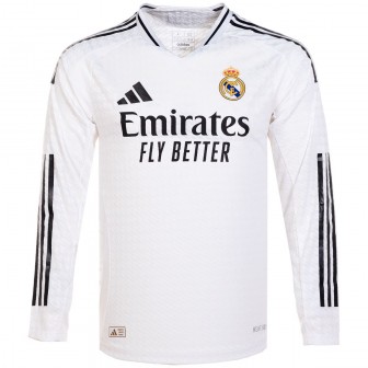 adidas - 2024-25 real madrid home l/s authentic shirt