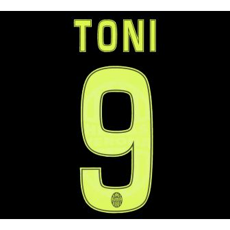 2015-16 HELLAS VERONA OFFICIAL AWAY NAMESET TONI 9