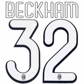 2009-10 AC MILAN OFFICIAL HOME NAMESET BECKHAM 32