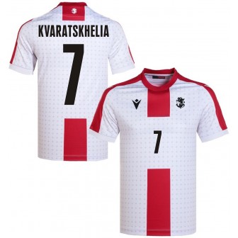 macron - 2023-24 georgia home shirt kvarastkhelia 7