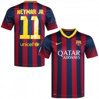 2013-14 FC BARCELONA AWAY SHIRT NEYMAR JR 11 (L) 10/10